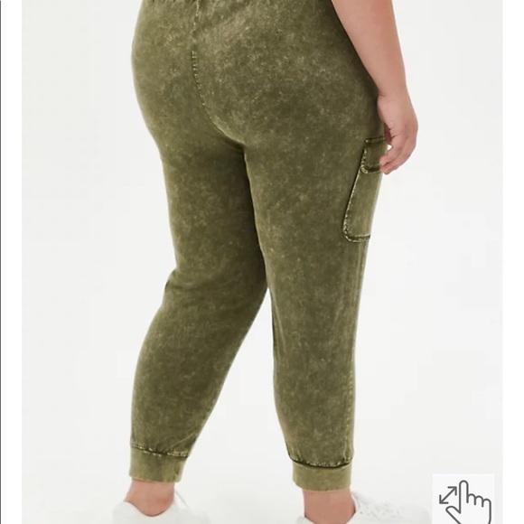 Torrid olive green washed jogger - Picture 4 of 5